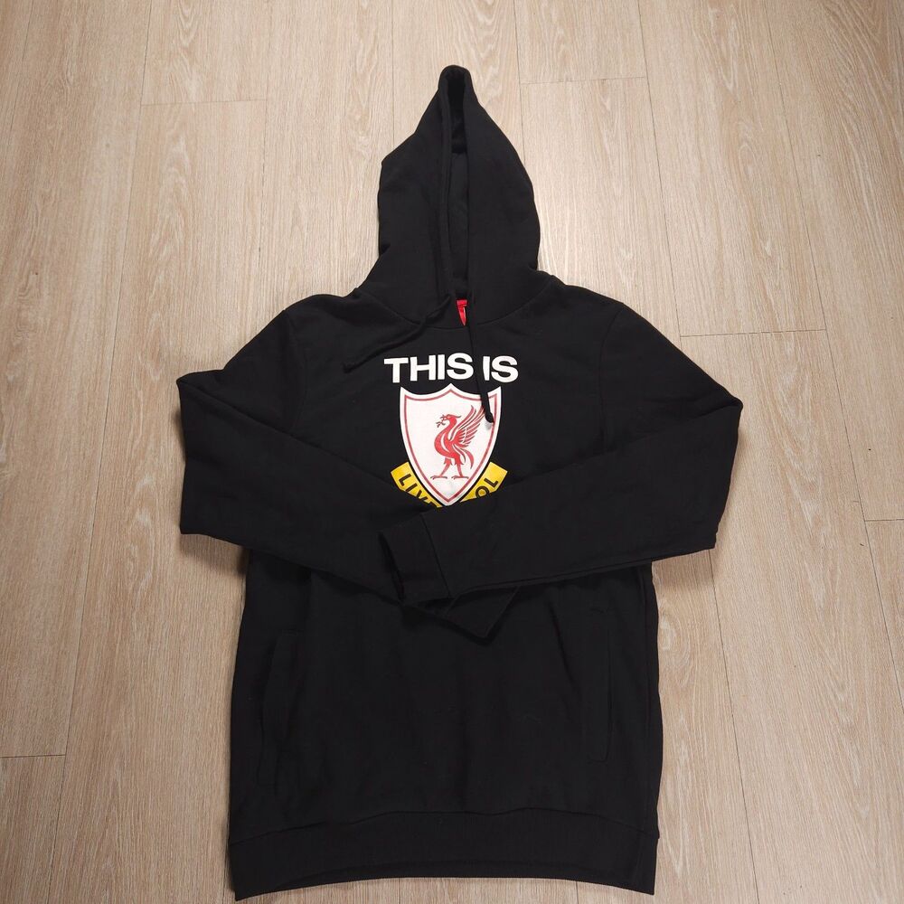 Liverpool Football Club This is Anfield Hoodie Mens S Black LFC Soccer Premier
